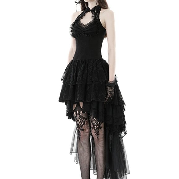 High Low Lace Halter Dress- Never worn - Picture 3 of 9